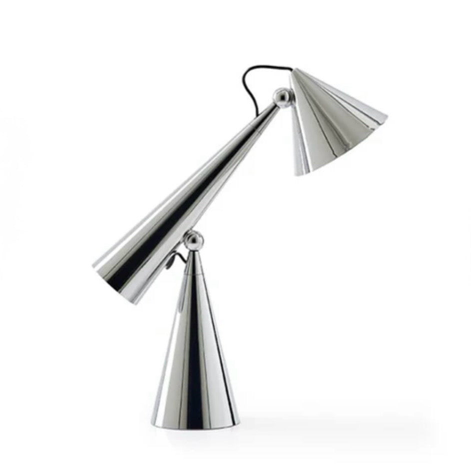 Tom Dixon Pose LED Desk Lamp, Silver, 16.1"W x 16.1"D x 19.2"H