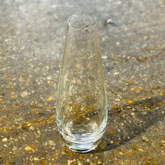 Contemporary glass vase, 4.5"W x 4.5"D x 13"H