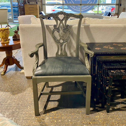 Chippendale Arm Chair, 26.25"W x 22"D x 41.5"H
