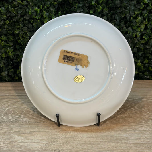 VTG Andrea by Sadek Blue & White Plate, 8.75" Dia