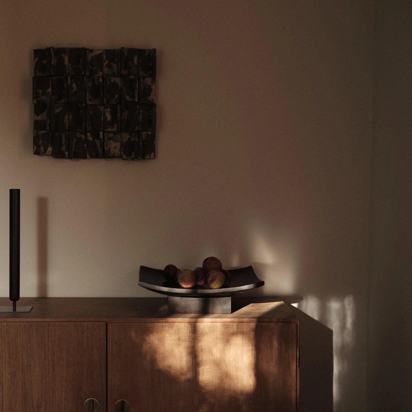 Audo Copenhagen Relevé Platter, Dark Brown, Acacia Wood, 7.9" W x 15.7" D x 4.7"