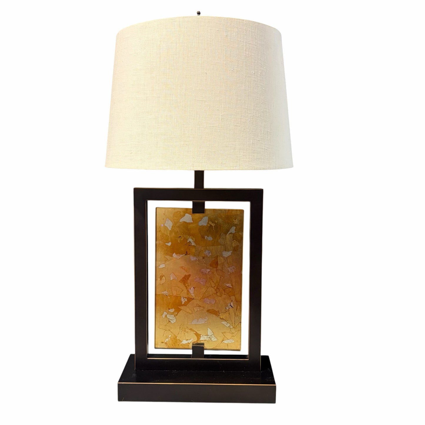 Modern Rectangular Table Lamp, 27.75"H