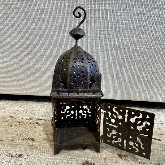 Square Moroccan Lantern, 6"W x 6"D x 16.5"H