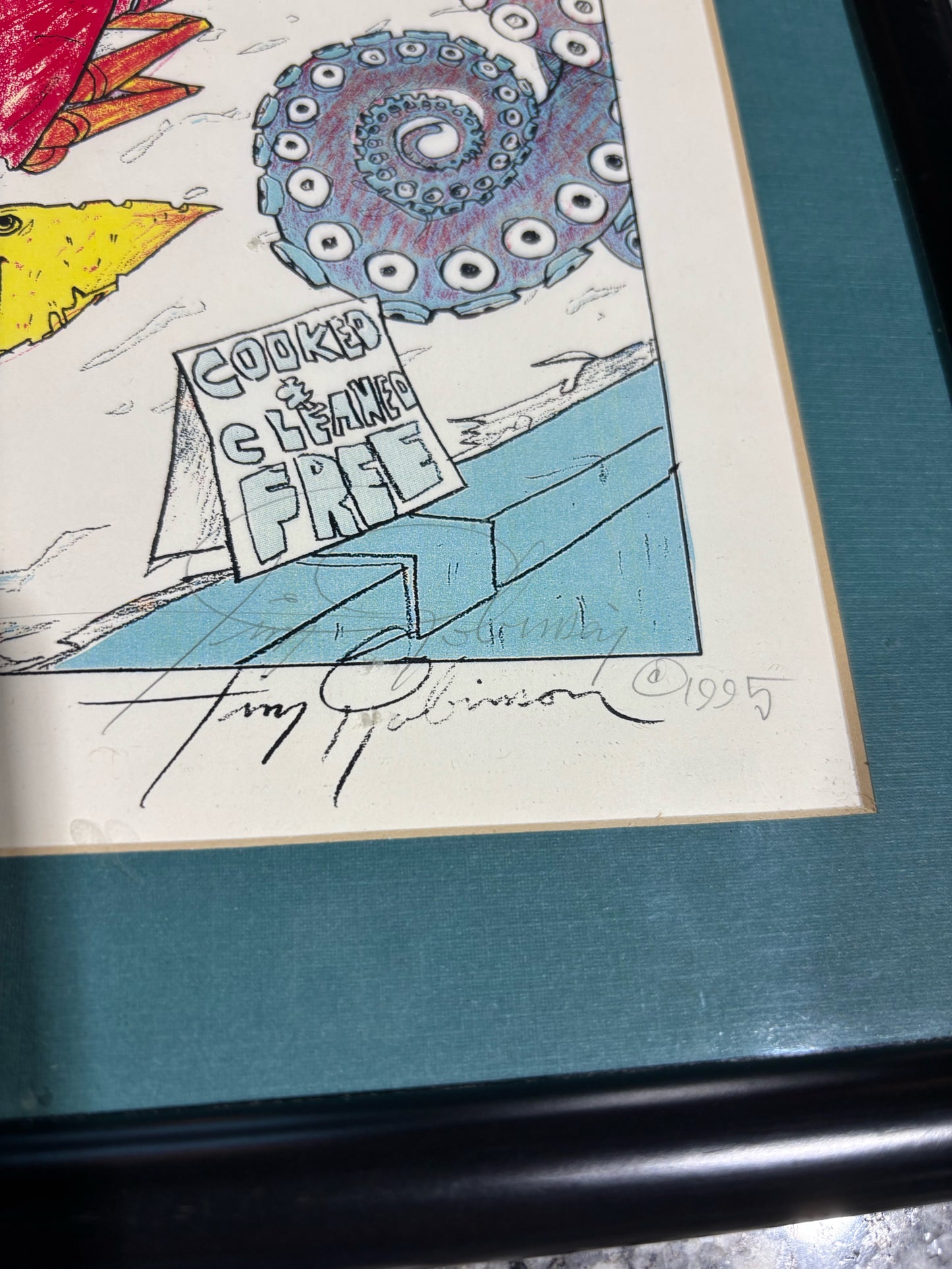 Pike Place Market Poster, signed Tim Robinson, 13" W x 1" D x 17" H