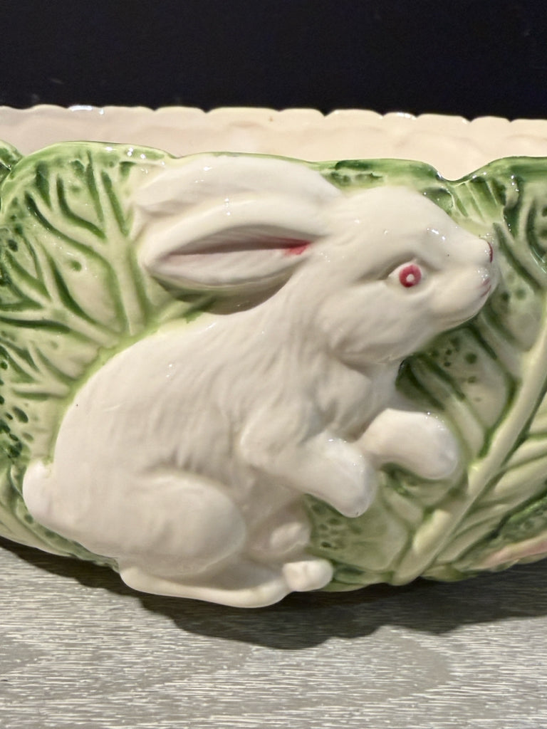 Bunny bowl, 13"W x 13"D x 5"H