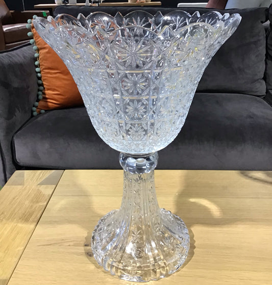 Towle Leaded  Crystal Pedestal Bowl 14.5" H x 10" dia