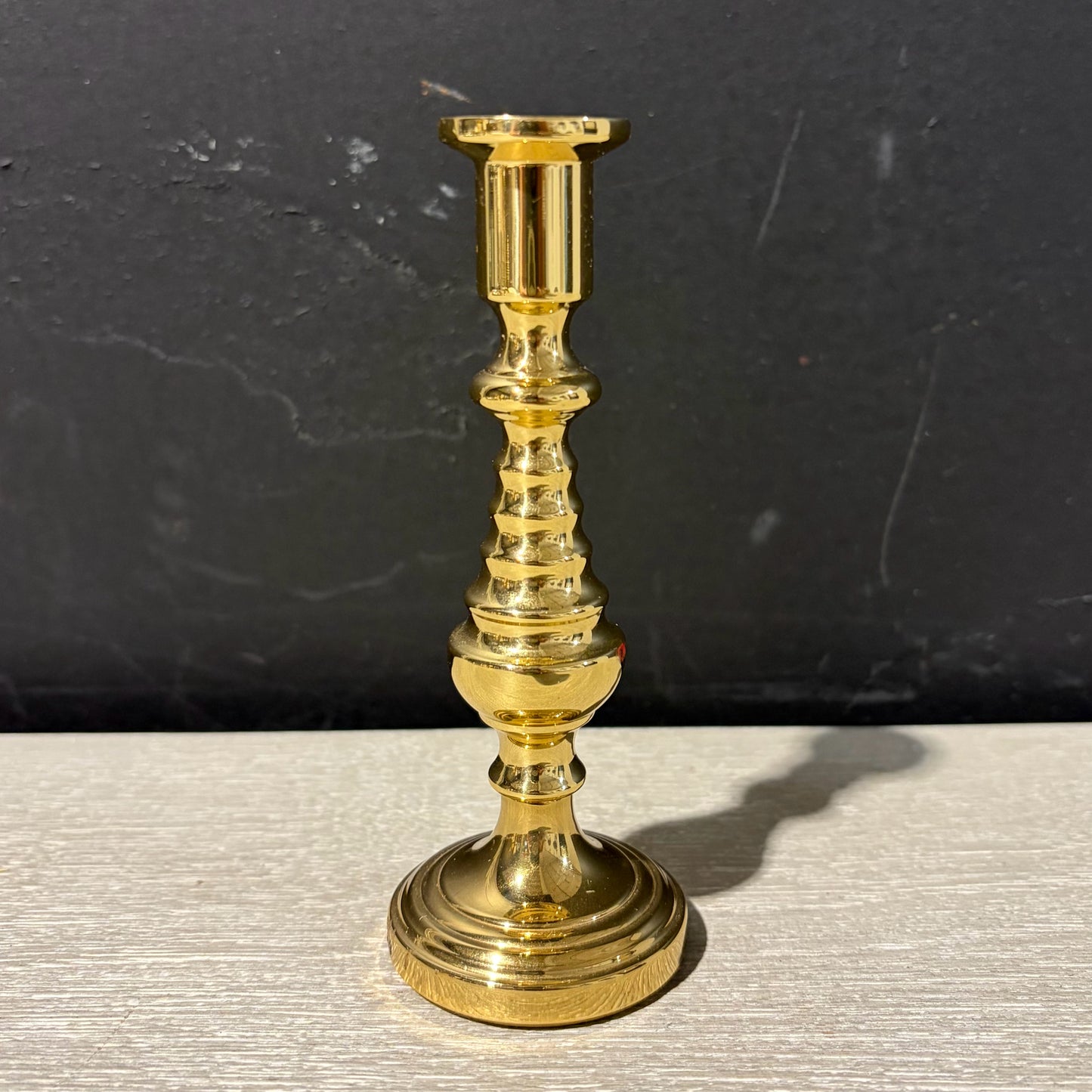 Set of 5 VTG Brass Candlesticks, Various Styles & Heights, 5"- 3.25"H