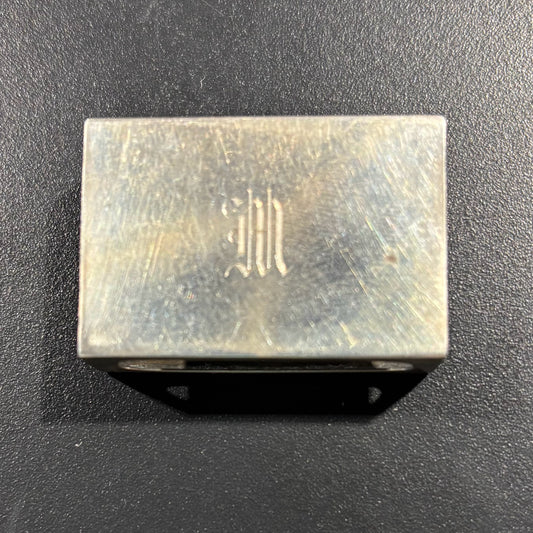 Sterling Silver Matchbox Cover, mono "M", 1.75" L x 1.25" W x .5" H