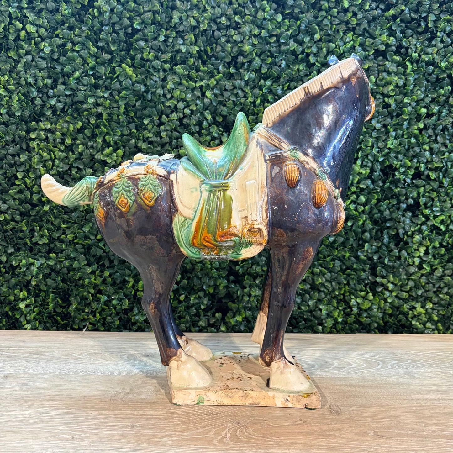 Ceramic 'Tang Horse' Figurine, 15"H x 15"W x7"D