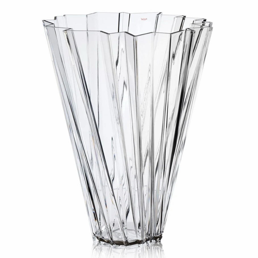 NEW Kartell Shanghai Vase, Crystal, 13.8"Dia x 17.3"H