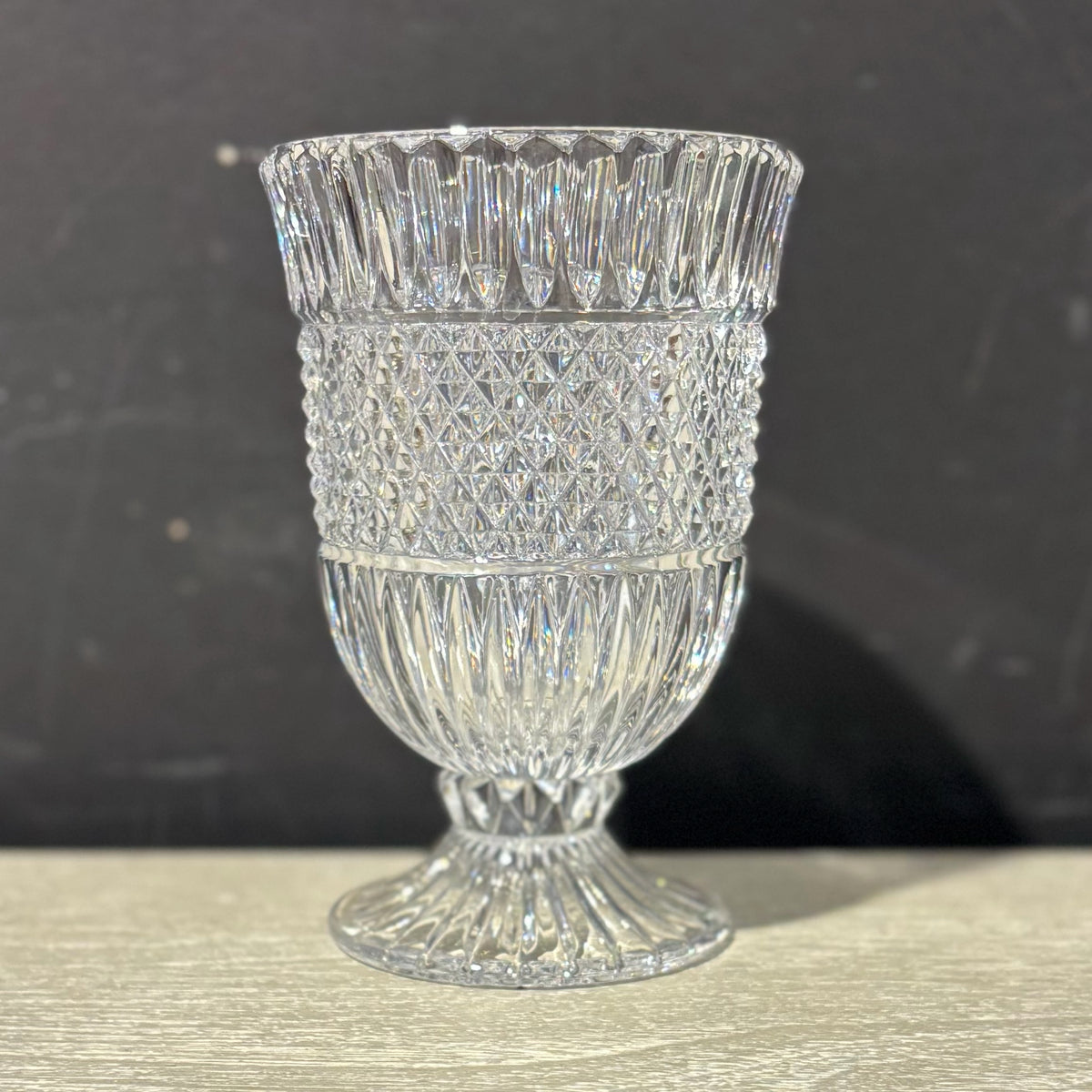 Small Footed Crystal Vase