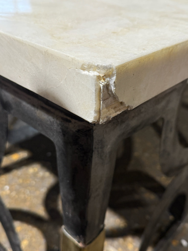 Grand Tour Rectangular Stone Coffee Table,  (AS IS) 59" W x 41" D x 17" H