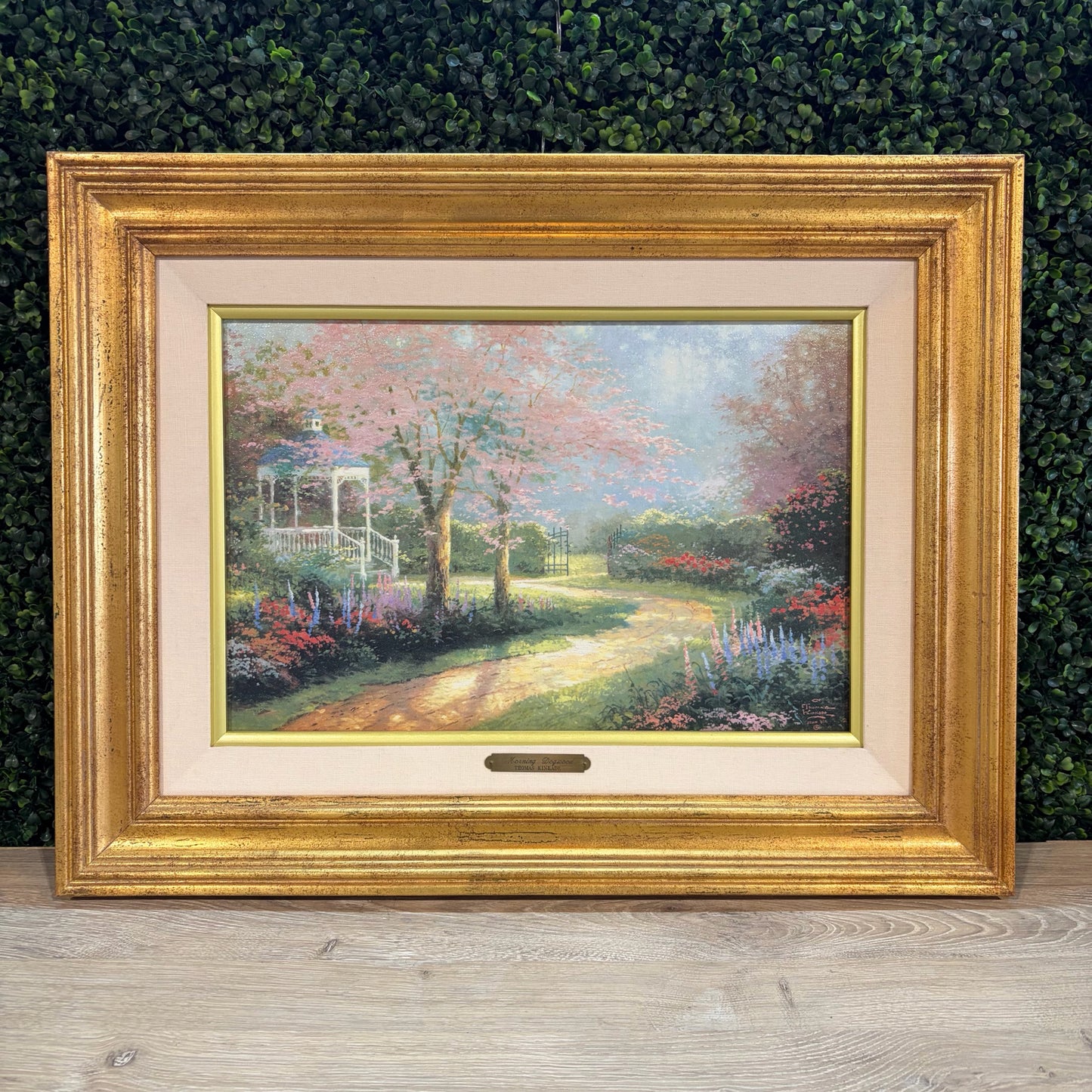 "Morning Dogwood" Hand Highlighted Lithograph by Thomas Kinkade 26"W x 20"H