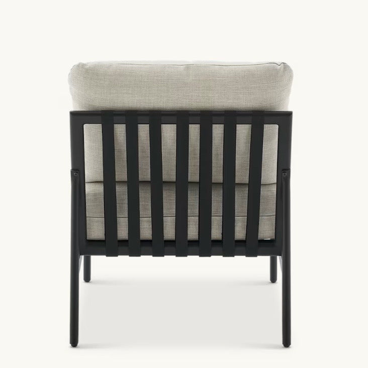 Sorrento Outdoor Armless Chair, Natural Beige, 25" W x 31.1" D x 33.1" H