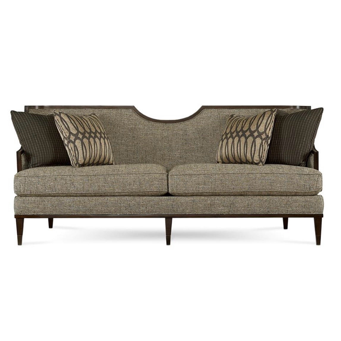 A.R.T. Home Harper sofa w/4 pillows, mineral/mink finish, 84.5W x 34D x 37.5H