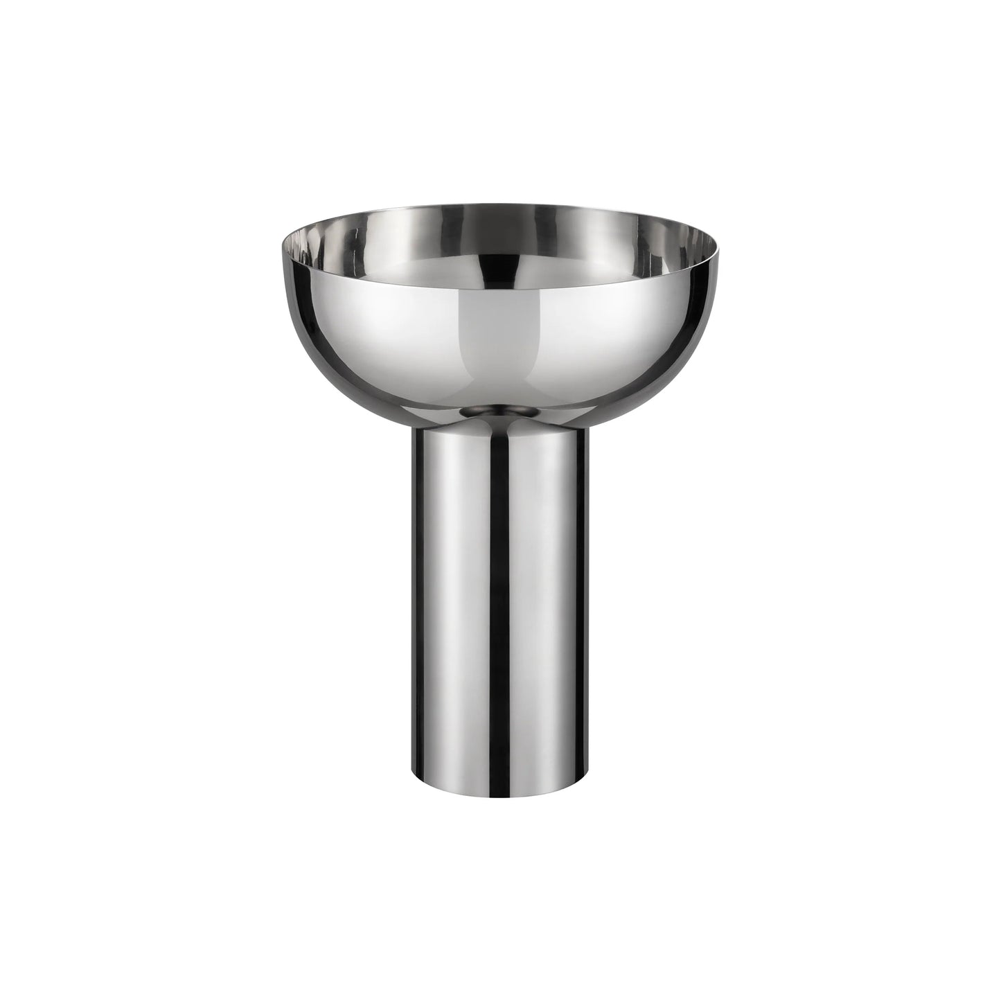 Blomus Miyabi Metallic Vase, Polished Chrome, 6.7" Dia x 8.27" H