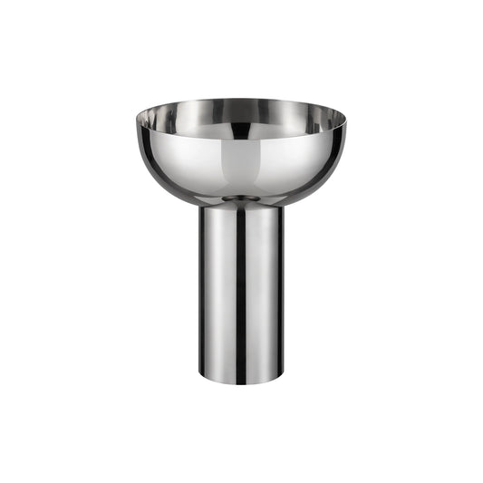 Blomus Miyabi Metallic Vase, Polished Chrome, 6.7" Dia x 8.27" H