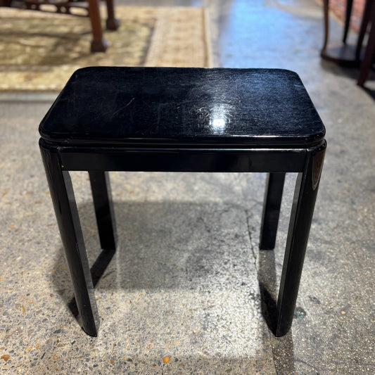 Black lacquer side table, medium, 21.5"W x 14"D x 21.5"H