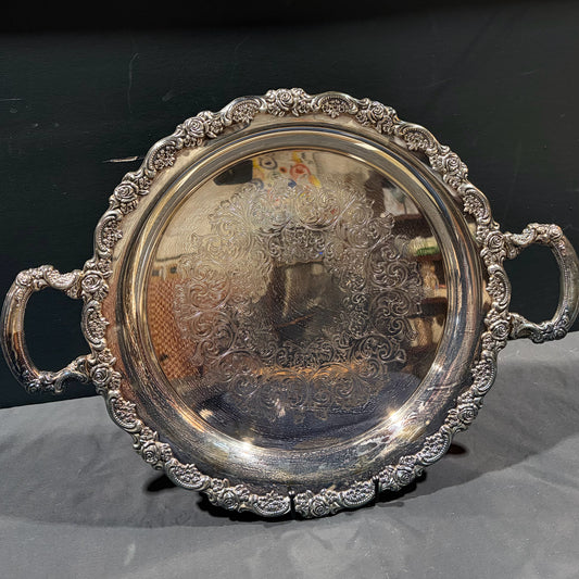 Vintage WM a Rogers Silver-plated Serving Tray, 20"W x 15"D x 1.5"H