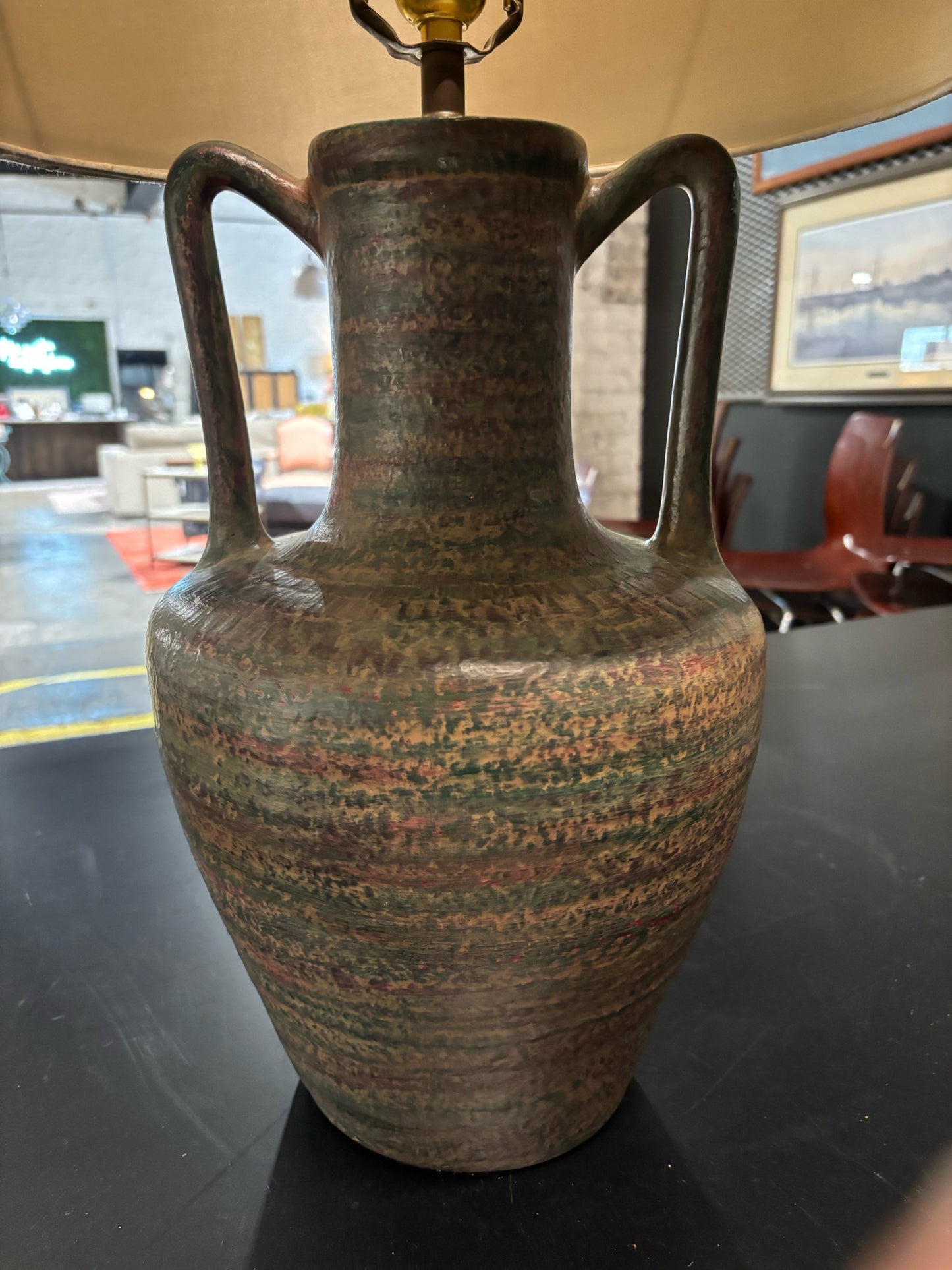 Pottery Jar Lamp 26"h x 12"W