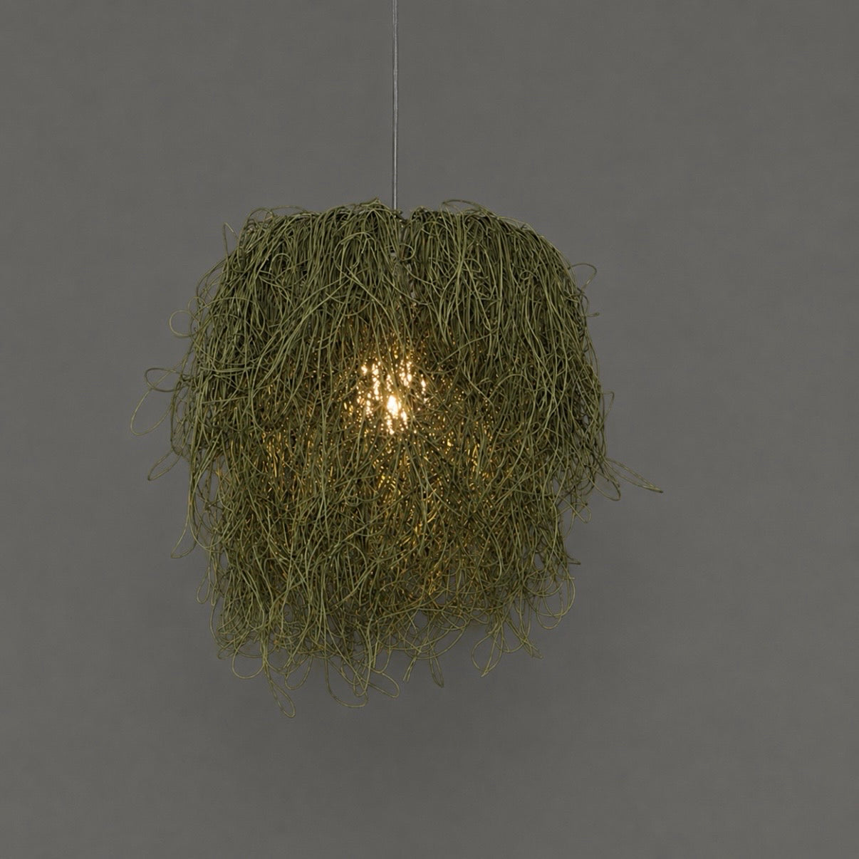 Caos Pendant Light, Green,  19.7"H x 19.7"Dia