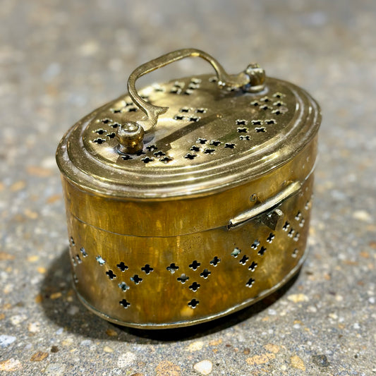 Vintage Brass Cricket Box, 7" L x 5.5" W x 4.5" H