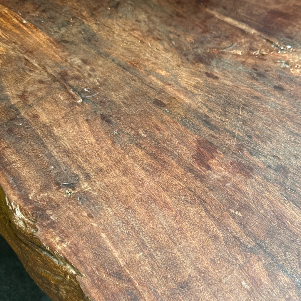 Live Edge Split Tree Coffee Table, 18"H x 31"W x 31"D