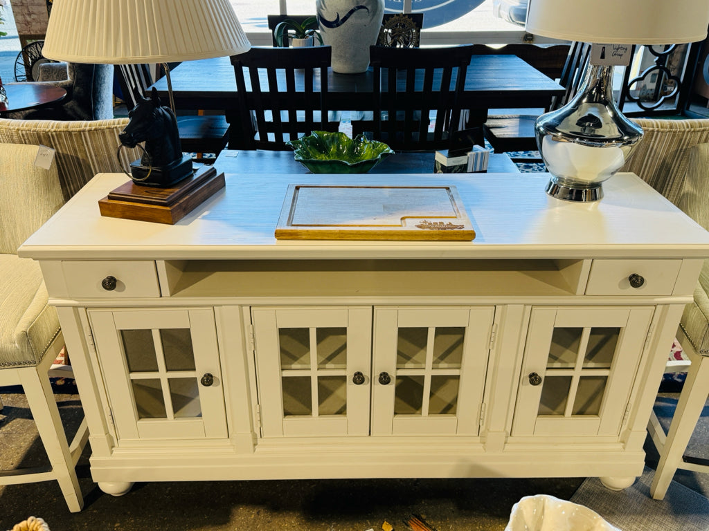 Liberty Furniture media credenza, 62"W x 19"D x 32"H