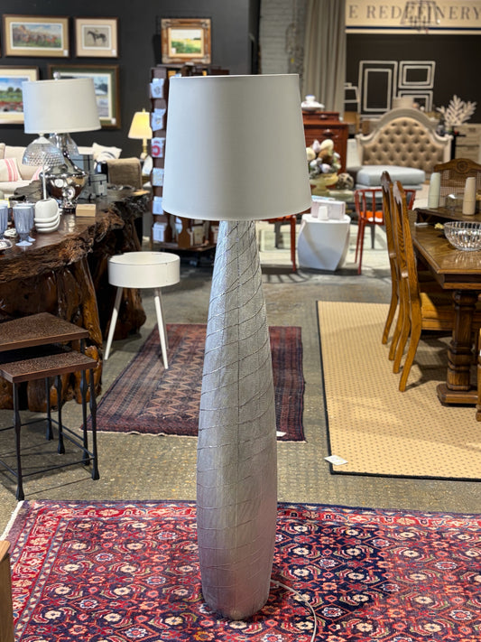 Metallic Floor Lamp w/Oblong Shade, 5'H x 11"D x 23"W