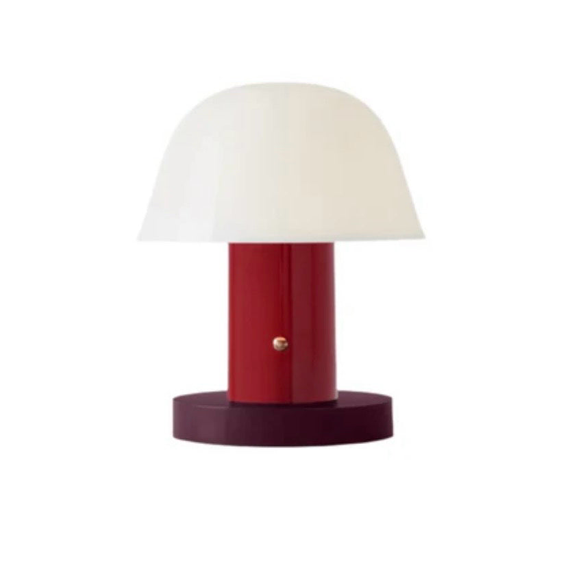 Setago Portable Table Lamp, Maroon/Grape, 9.1"Dia x 8.7"H