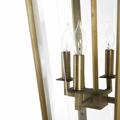 Melissa Lantern Pendant Acrylic/Brass Finish 14"Wx14'Dx20"H