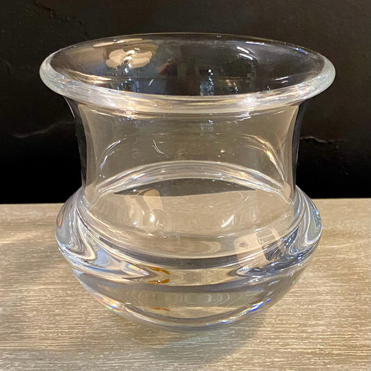 Vintage Stueben Crystal Vase, 4"Dia x 4"H