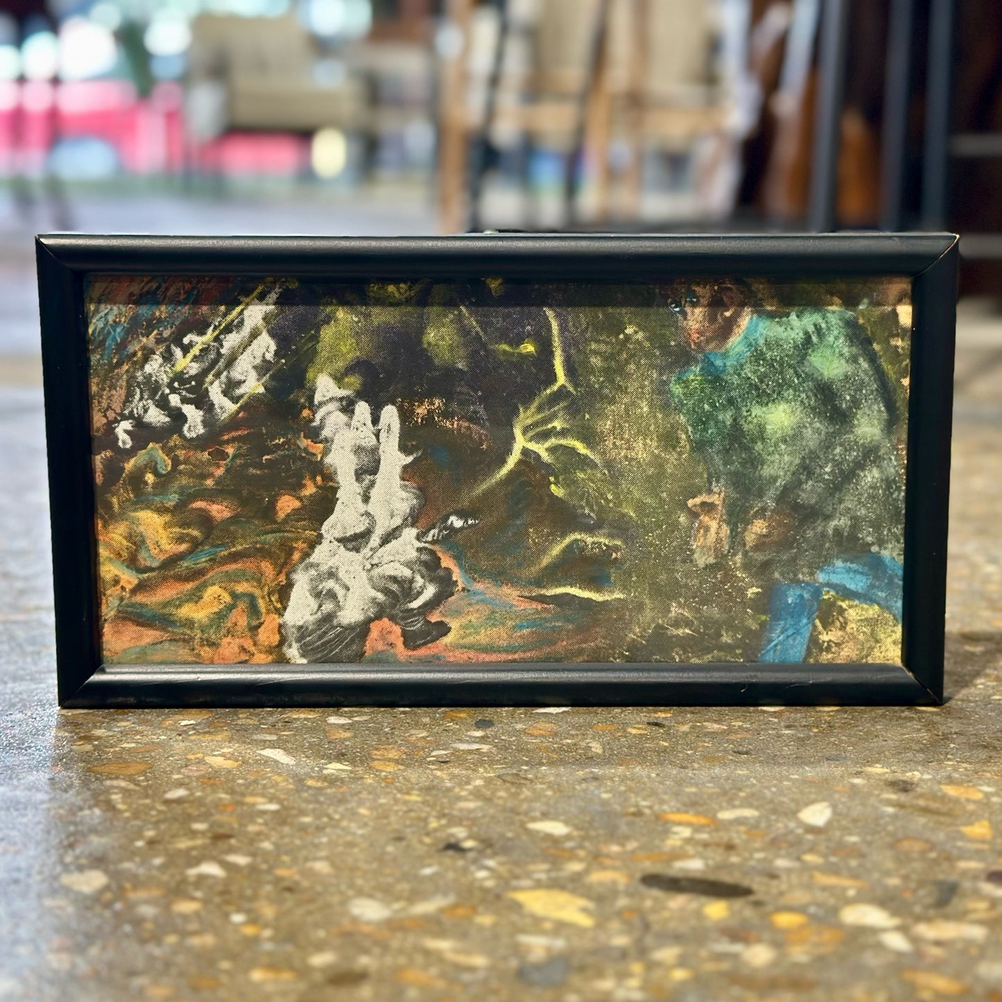 Framed Abstract by Larry L. McGraw (d. 2024), Williamsburg, VA, 6.75" x 12.75"