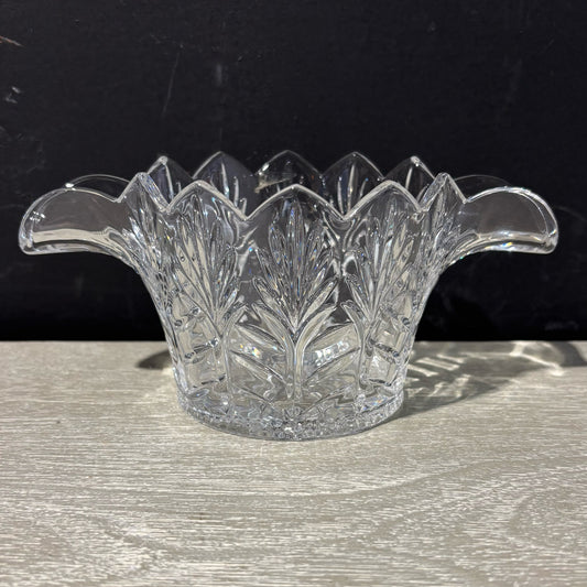 Crystal Sauce Bowl 8" L x 4.75" W x 3.5" H
