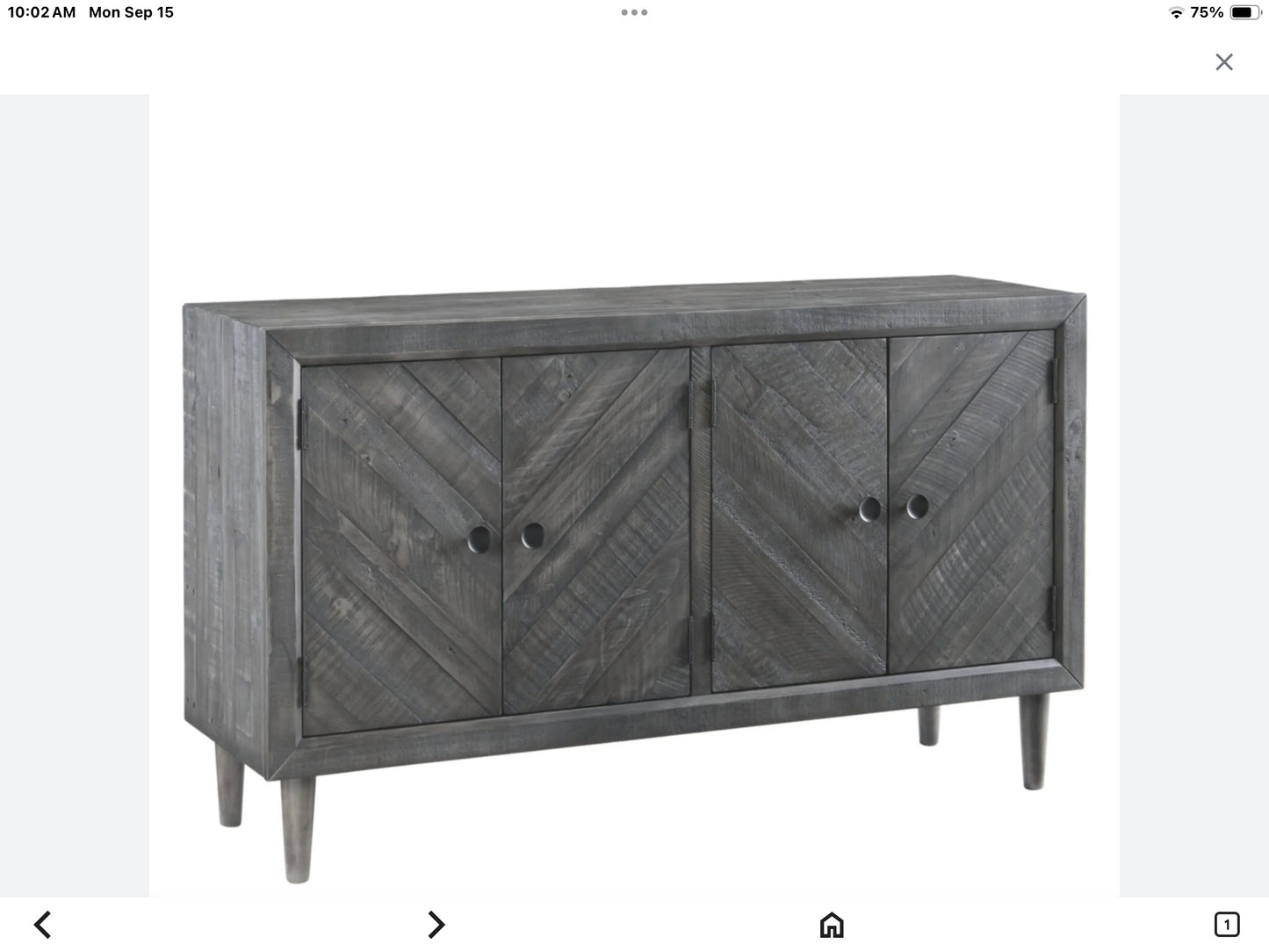 Ashley Rustic Dining Room Server with 2  Shelves 60"L x 18"W x 35"H