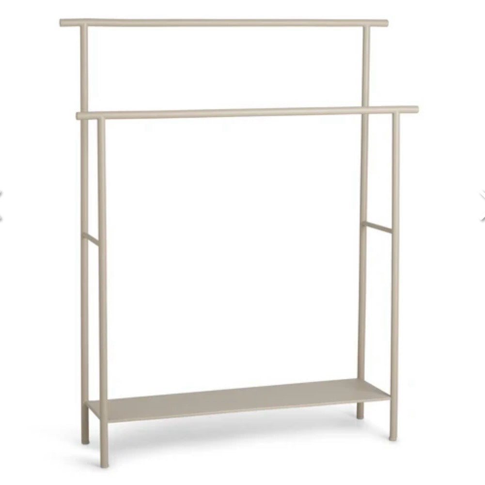 Dora Towel Stand, Cashmere, 28.5" W x 7.7" D x 34.8"H