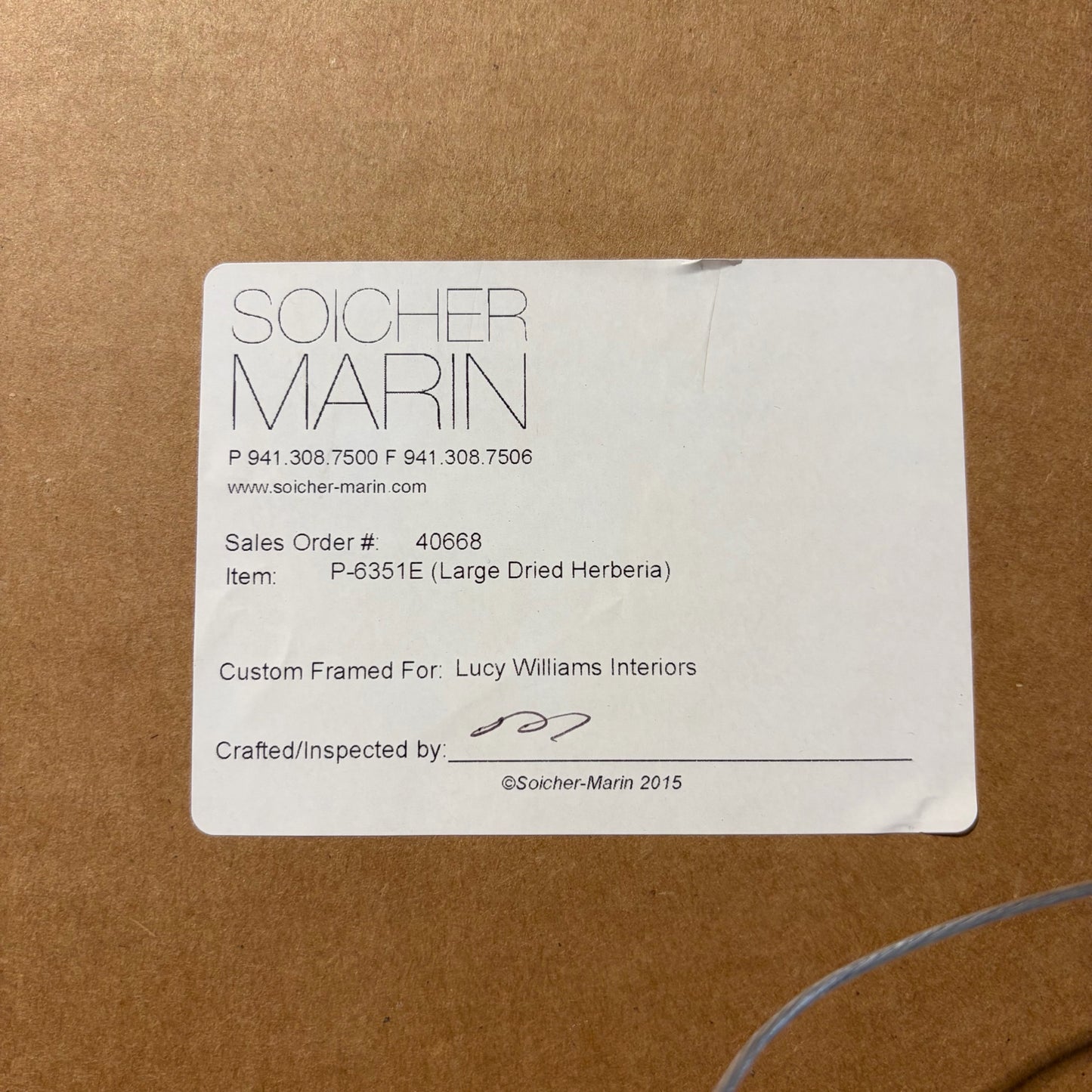 Soicher Marin Large Dried Herberia Print, 28.5"W x 38.5"H