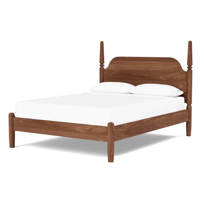 NEW Potomac Two Poster King Bed, Walnut, 87.4"D x 81.65"W x 56"H