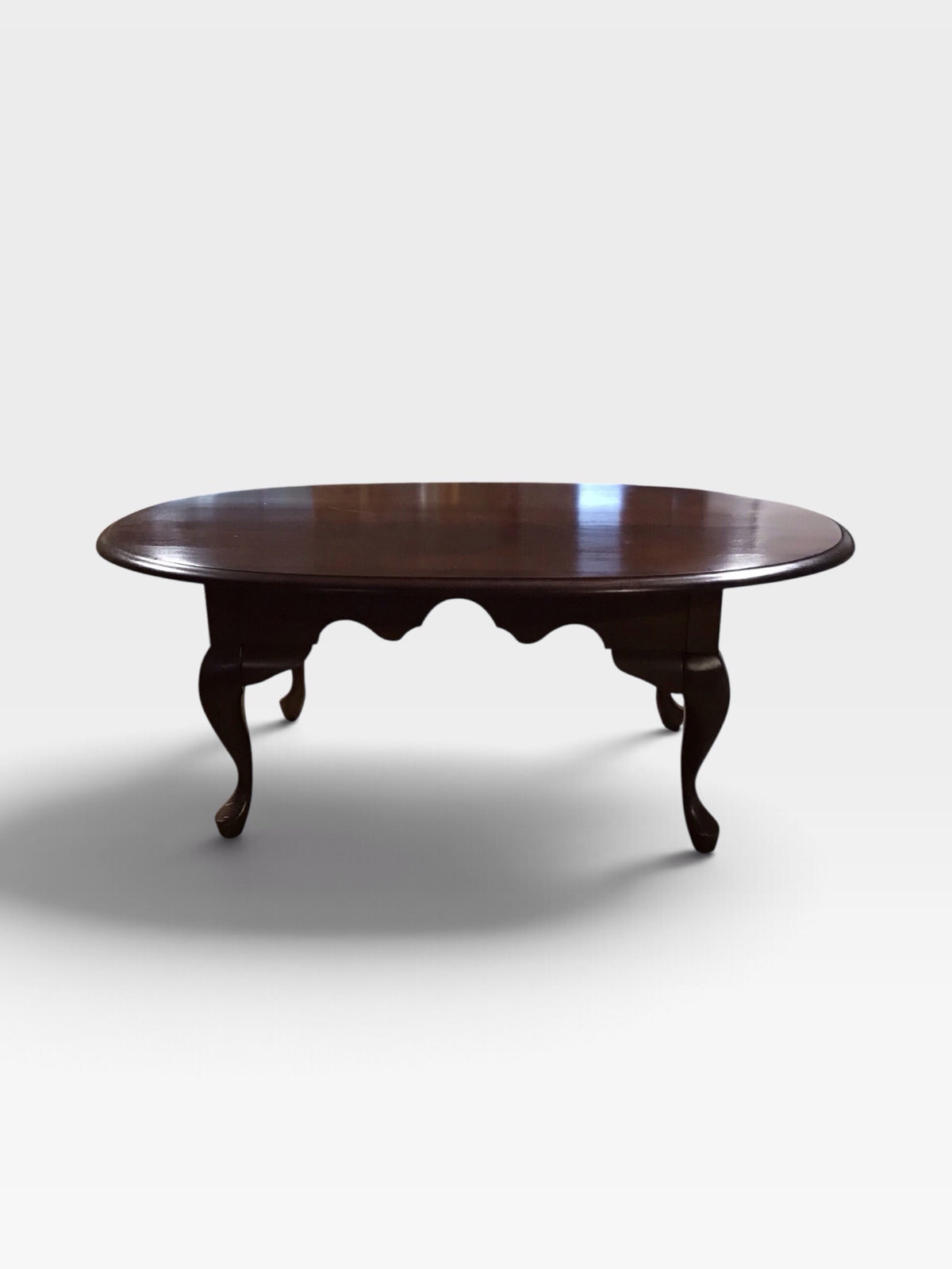 Traditional Queen Anne  Coffee Table 48"W x 24"D x 18"H