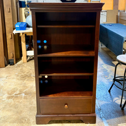 Bookcase, 4 shelves, 1  drawer, 31" W x 18" D x 58.5" H