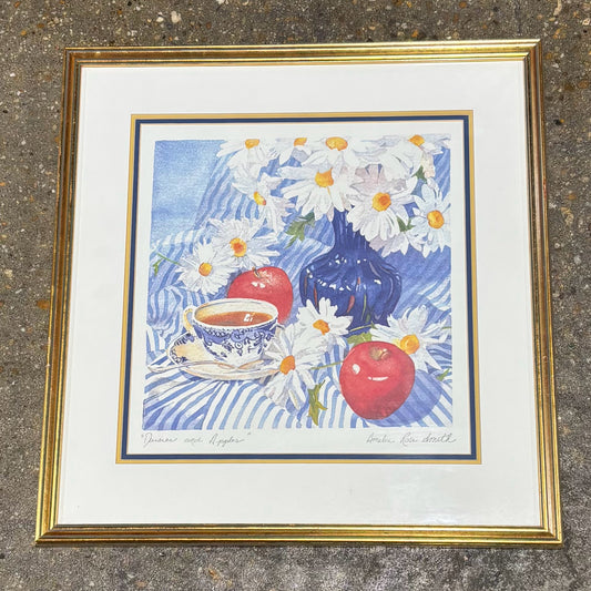Signed Print "Daisies & Apples", Amelia Rose Smith 19.5" W x 1.25" D x 20" H