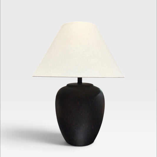 Black Ceramic Table Lamp 18"Dia x 25"H