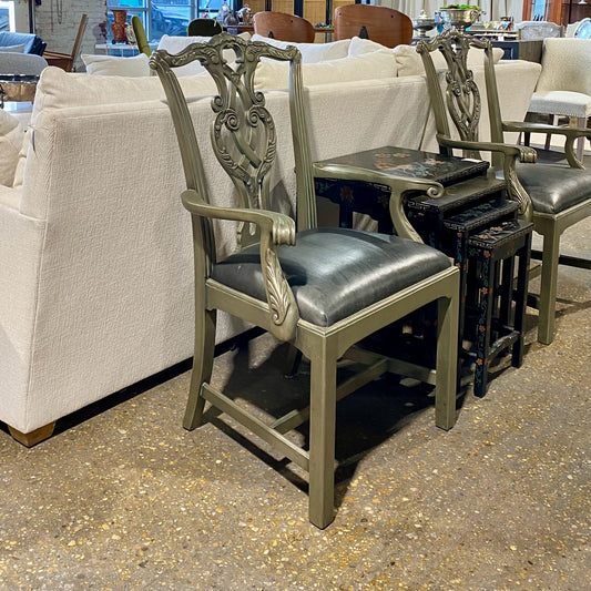 Chippendale Arm Chair, 26.25"W x 22"D x 41.5"H