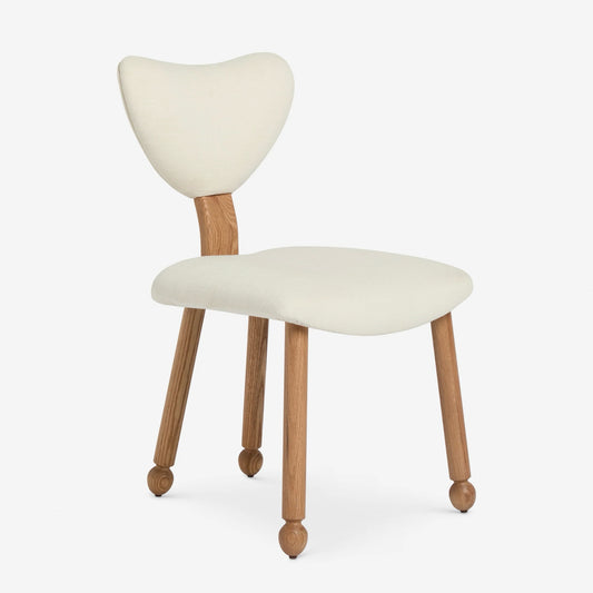 PAIR of Fontaine Dining Chairs by Aimee Song, Ivory Linen, 19" W x 22" D x 33" H