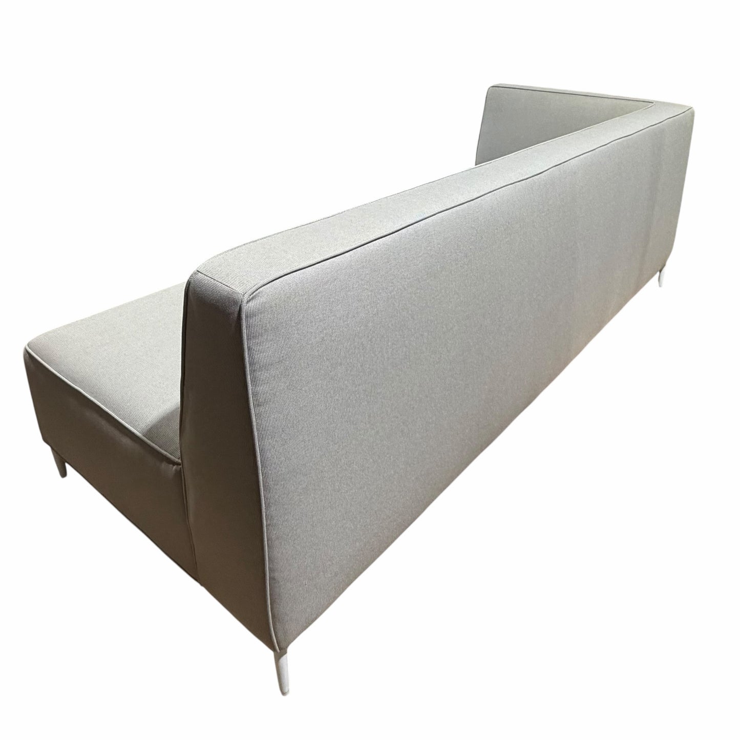 MODLOFT Cannes Left Arm Sofa in Taupe Fabric, 38" W x 84" D x 32" H