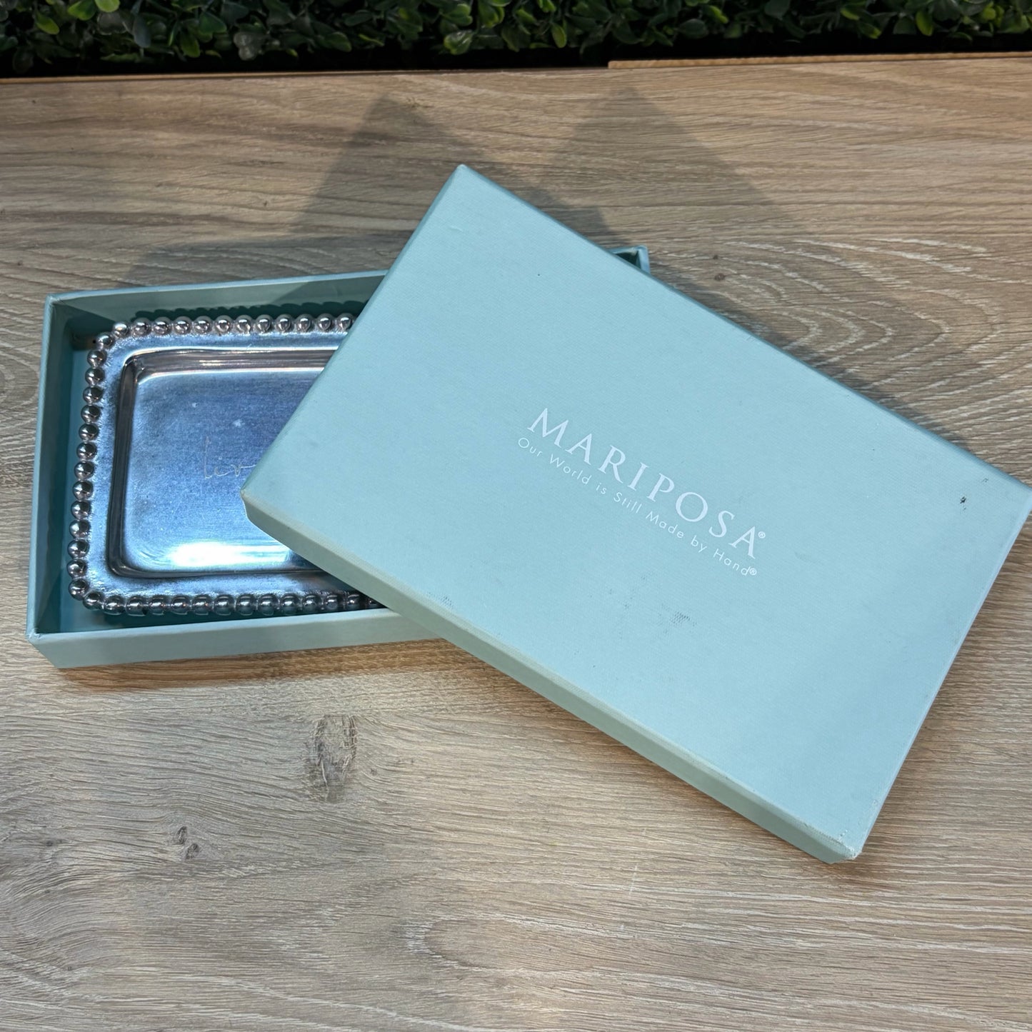 Mariposa "Live Laugh Love" Statement Tray in Box, 6.5"W x 3.75"D