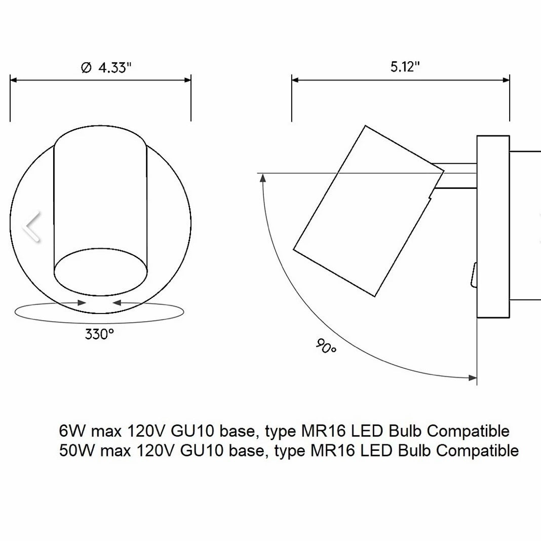 Ascoli Single Switched Wall Sconce, Textured White, 4.3"W x 5.1"D x 4.3"H