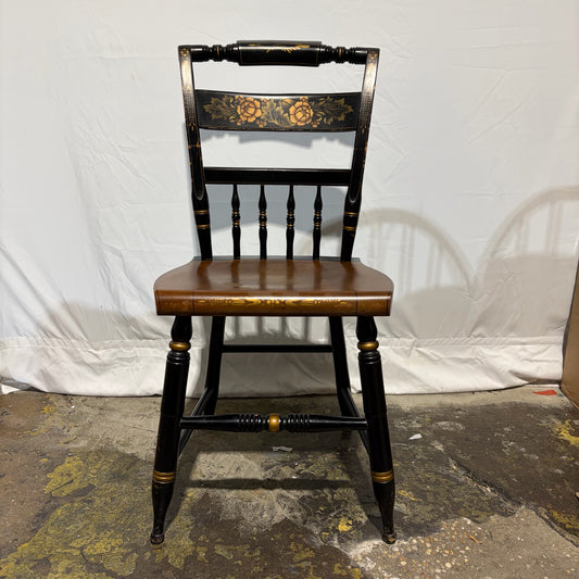 SINGLE VTG Hitchcock Harvest Stencil Side Chair, 34"H x 16"W x 16"D