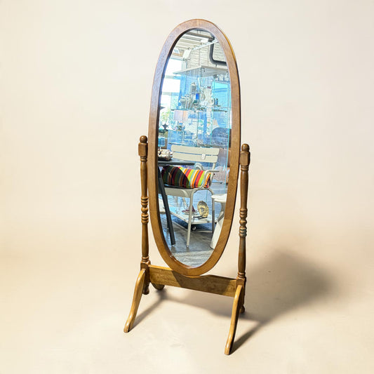 Oval Floor Mirror, 61"H x 25"W x 19"D