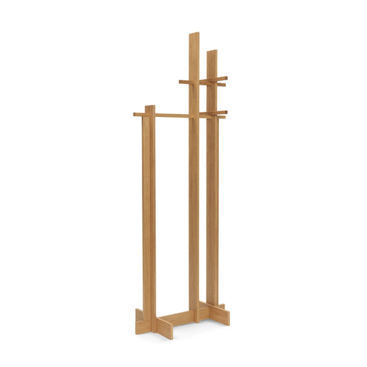 Ferm Living Bridge Clothes Stand, Oiled Oak, 27.2" W x 15.75" D x 72.1" H